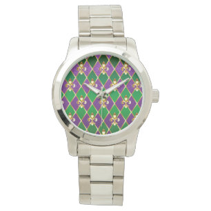 Smyckesbakgrund Mardi Gras Armbandsur