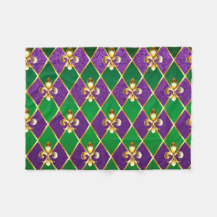 Smyckesbakgrund Mardi Gras Fleecefilt