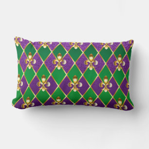 Smyckesbakgrund Mardi Gras Lumbarkudde