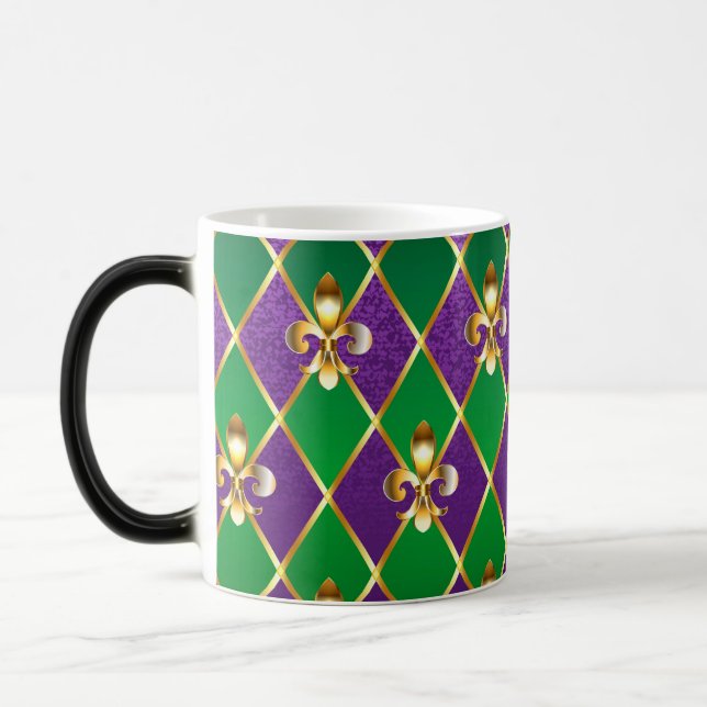 Smyckesbakgrund Mardi Gras Magisk Mugg (Vänster)