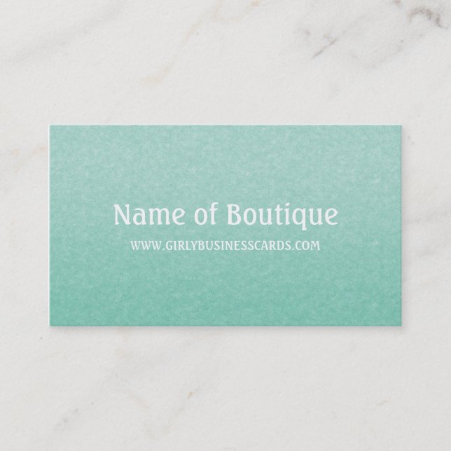 Smyckesbutik Design med Teal Textur Visitkort (Framsida)