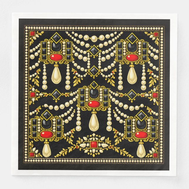 Smyckesdesign inspirerad av Maria Stuart  Pappersservett (Framsida)