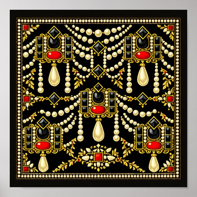 Smyckesdesign inspirerad av Maria Stuart  Poster (Framsidan)