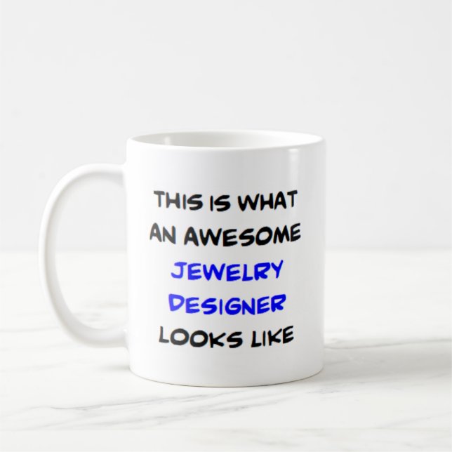 smyckesdesigner, fantastisk kaffemugg (Vänster)