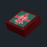 Smyckeskrinen Red Grönt Helgdag Gift Minnesask<br><div class="desc">Designen kommer från originalteckningen.</div>