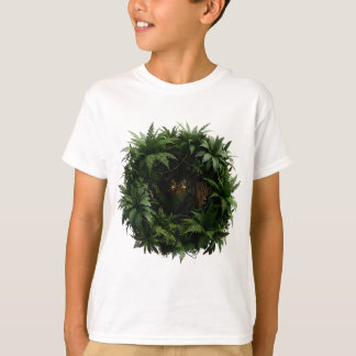 Smygande tiger kamouflerad i tropikerna t shirt