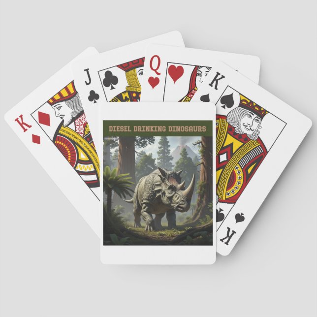 Smygande triceratops casinokort (Baksidan)