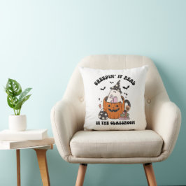 Smyger sig in verkligen söt Retro Halloween lärare Kudde