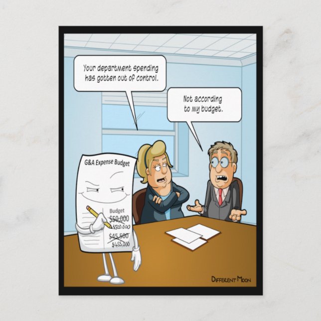 Smygig budget rolig vykort (Framsida)