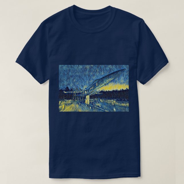Smyrna, TN U.S. Navy Blue Änglar Memorial Painting T Shirt (Design framsida)