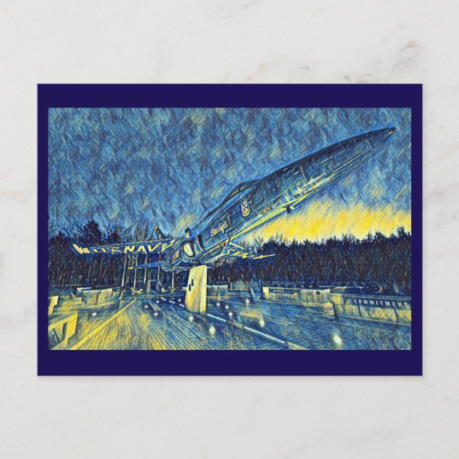 Smyrna, TN US Navy Blue Angels minnesmålning Vykort (Framsida)