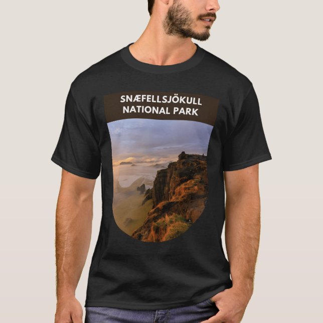 Sn � fellsj � kull nationalpark Arnarstapi Area T Shirt (Framsida)