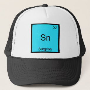 Sn - Kirurg Rolig Kemiskt Element Symbol T-Shirt Truckerkeps