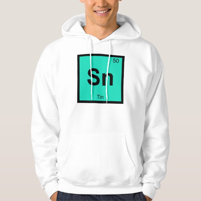 Sn - Tenn Kemisk Periodiska Systemets Symbol Eleme Sweatshirt (Framsida)