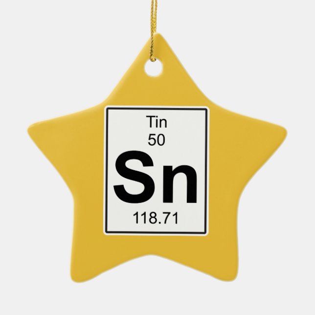 Sn - Tin Julgransprydnad Keramik (Framsidan)
