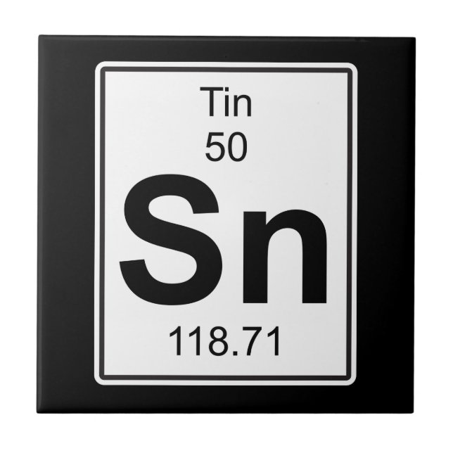 Sn - Tin Kakelplatta (Framsidan)