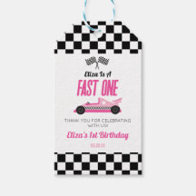 Snabb 1 Rosa Tävling-bil första födelsedag Party