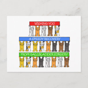 Snabb återhämtning från gallblåsans kirurgi vykort
