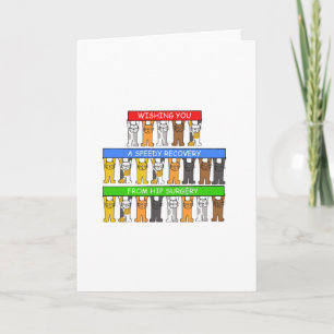 Snabb återhämtning från höftkirurgi, katt och rått kort