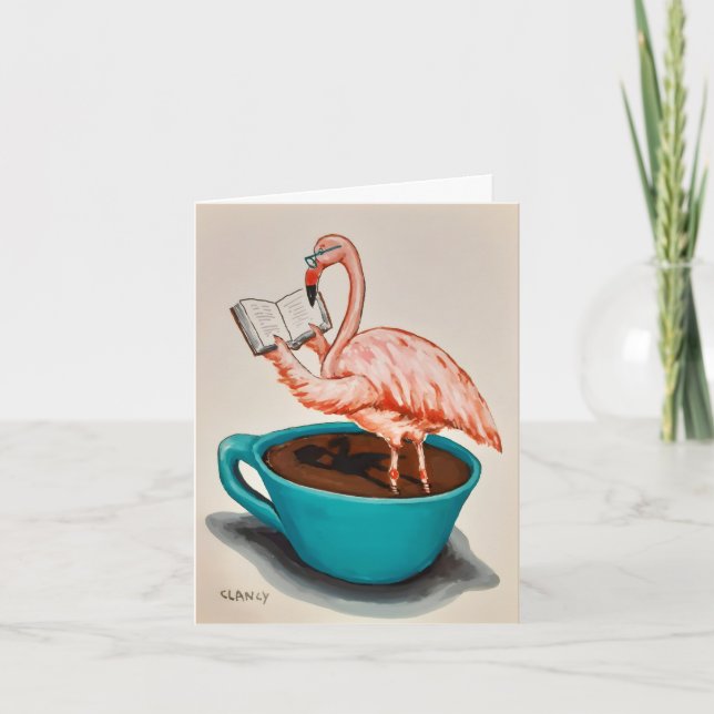 Snabb återhämtning-kort med flamingo kort (Framsida)