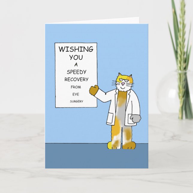 Snabb återställning av öga-kirurgi kort (Framsida)