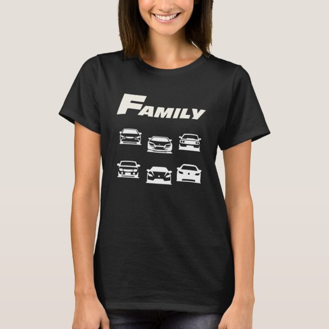 Snabb bilsfamilj t shirt (Framsida)