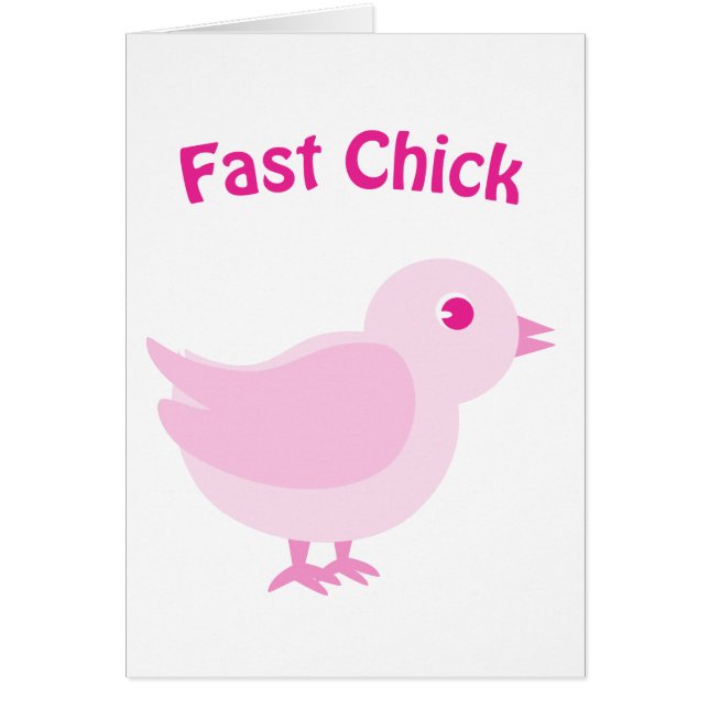 Snabb Chick - rosa OBS Kort (Framsidan)