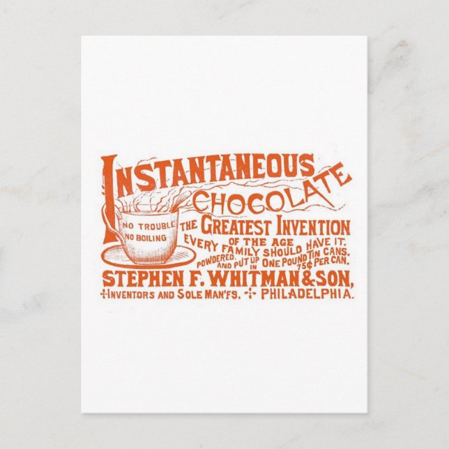 Snabb Choklad! Vykort (Framsida)