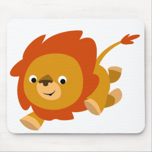 Snabb Cute Tecknad Lejon Mousepad Musmatta