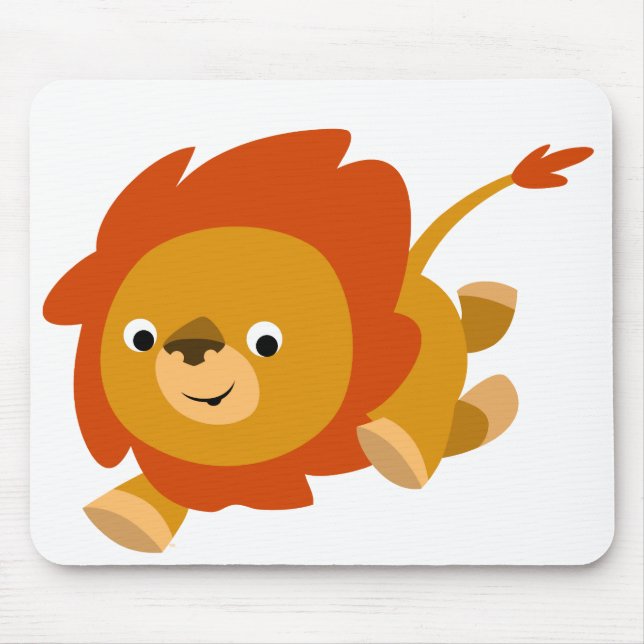 Snabb Cute Tecknad Lejon Mousepad Musmatta (Framsidan)