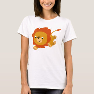 Snabb Cute Tecknad Lejona kvinnor T-Shirt