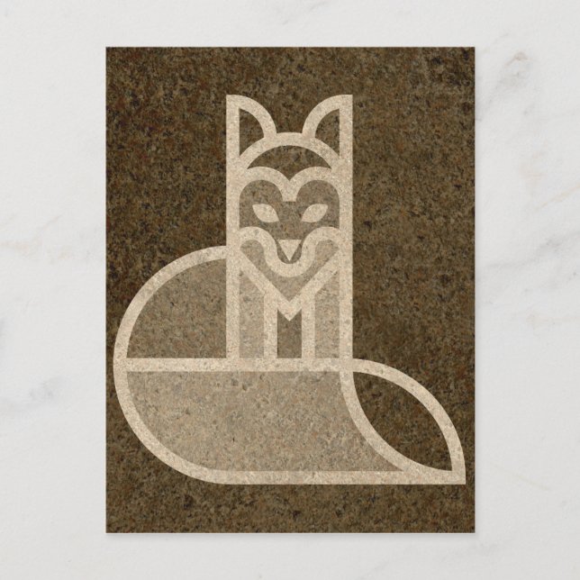 Snabb design för foxkonst vykort (Framsida)