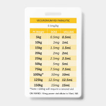 Snabb dosering RE: Vecuronium & Rocuronium förlamn