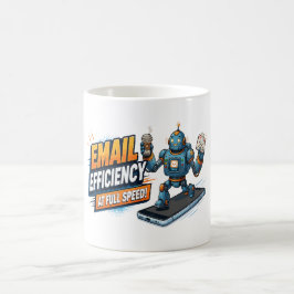 Snabb e-postproduktivitetsrobot kaffemugg