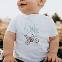 Snabb en blå Dirt Bike Birthday T-shirt