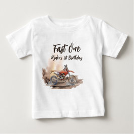 Snabb Ett Litet Racerkör Första Födelsedag T Shirt