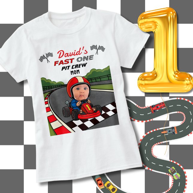 Snabb ETT Pit Crew Mamma | Anpassad Födelsedag  T Shirt (Skapare uppladdad)