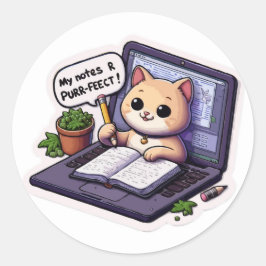 Snabb felsökning - Cute-design från skolan till sk Runt Klistermärke