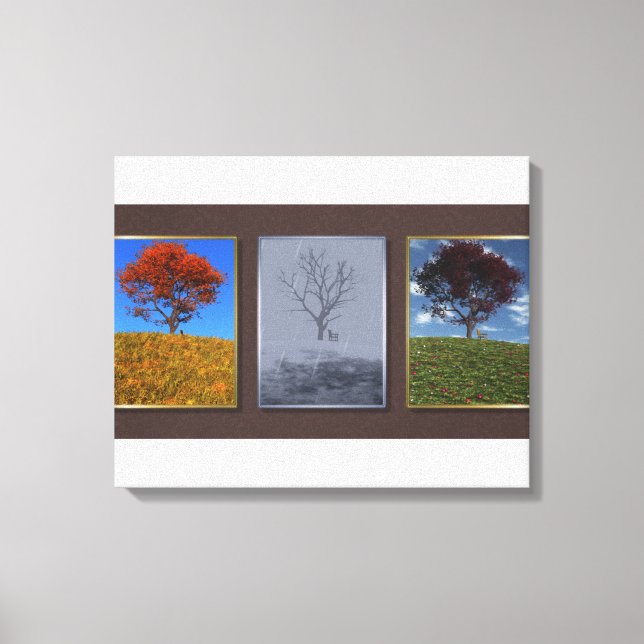 Snabb flygning i Kanvastrycket Årets triptych Canvastryck (Framsida)
