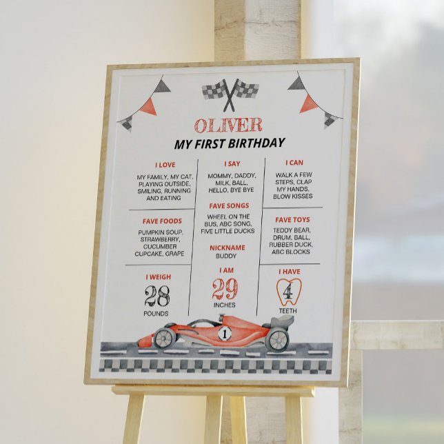 Snabb Födelsedagsfest med en Tävling-, milstolpe P Poster (Skapare uppladdad)