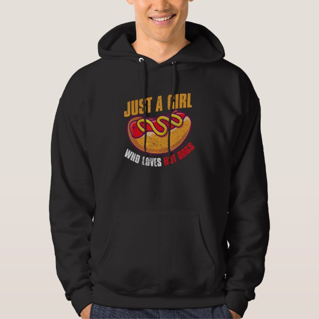 Snabb Food Hett Hund Girls Women Franks Sause Hotd Hoodie (Framsida)