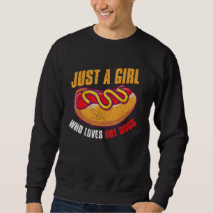 Snabb Food Hett Hund Girls Women Franks Sause Hotd Lång Ärmad Tröja