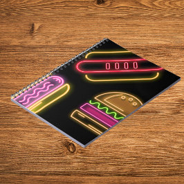 Snabb Food Hett Hundar och Hamburger Anteckningsbok