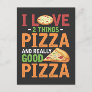 Snabb Food Pizza Slice Älskare Foodie Vykort