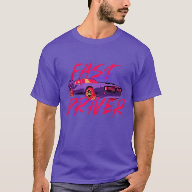 SNABB FÖRARE - lila T Shirt (Framsida)