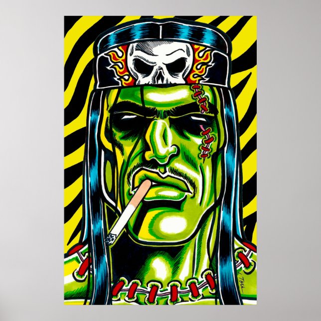 Snabb Frankie™/Heavy Metal Monster Poster (Framsidan)