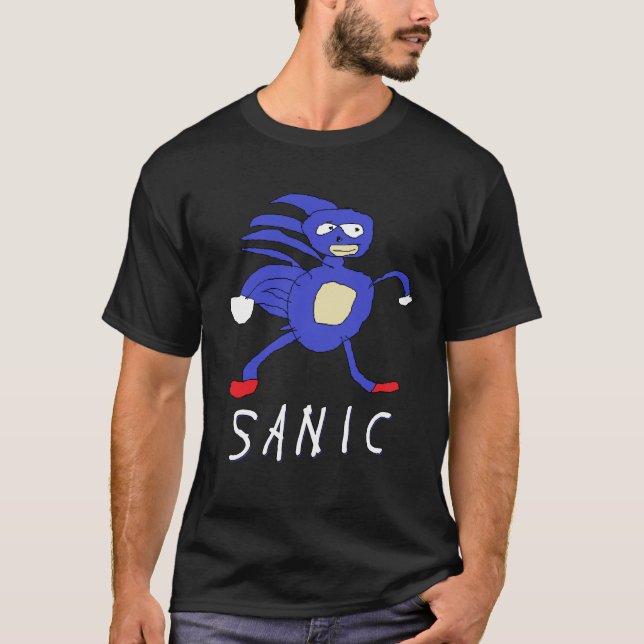 Snabb funktion för Sanic Meme Hog T Shirt (Framsida)