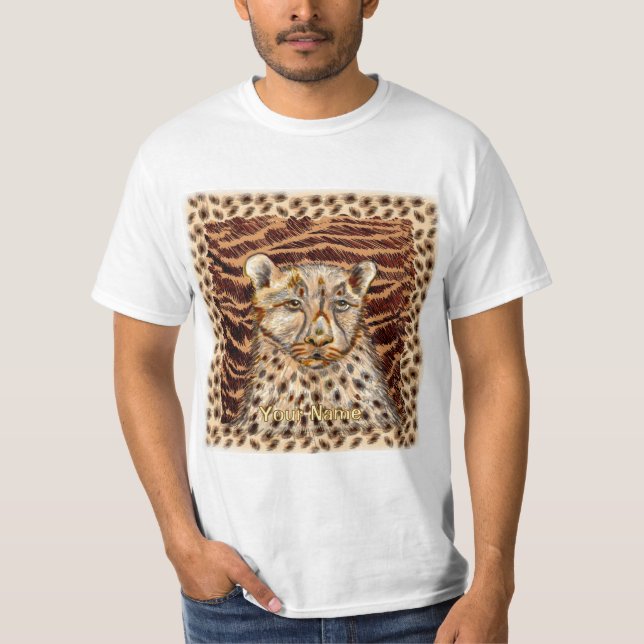 Snabb Gepard  T Shirt (Framsida)