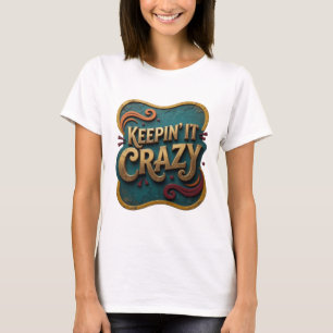 Snabb Guld HÅLLER DET TOKIGT Konstnärligt Motiv T Shirt
