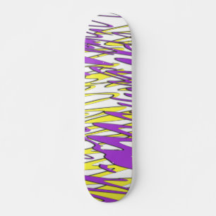 Snabb Gult och Lila kombinerat Mini Skateboard Bräda 18,5 Cm